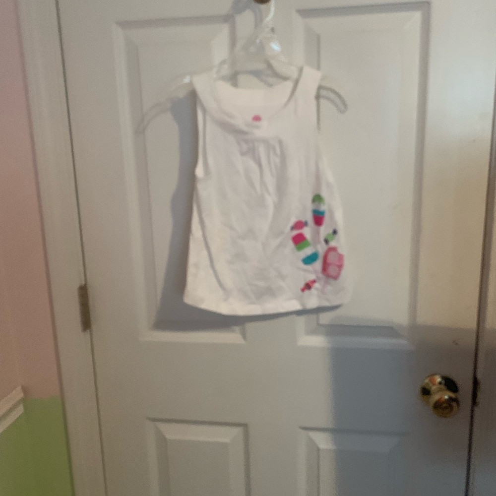 J khaki white flower sleeve less girls 5